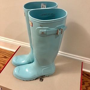 Mint Blue Hunter Boots Size 9! Original packaging!